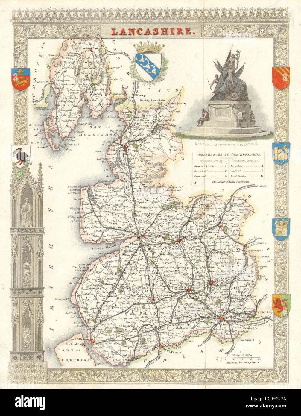 Lancashire map 1830 hires stock photography and images Alamy
