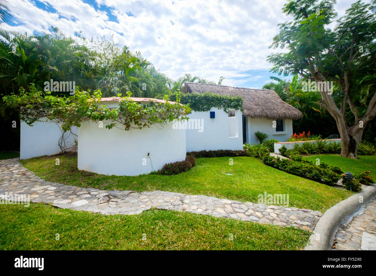 Upscale Mexican Residence, Punta de Mita, Riviera Nayarit, Mexico Stock Photo