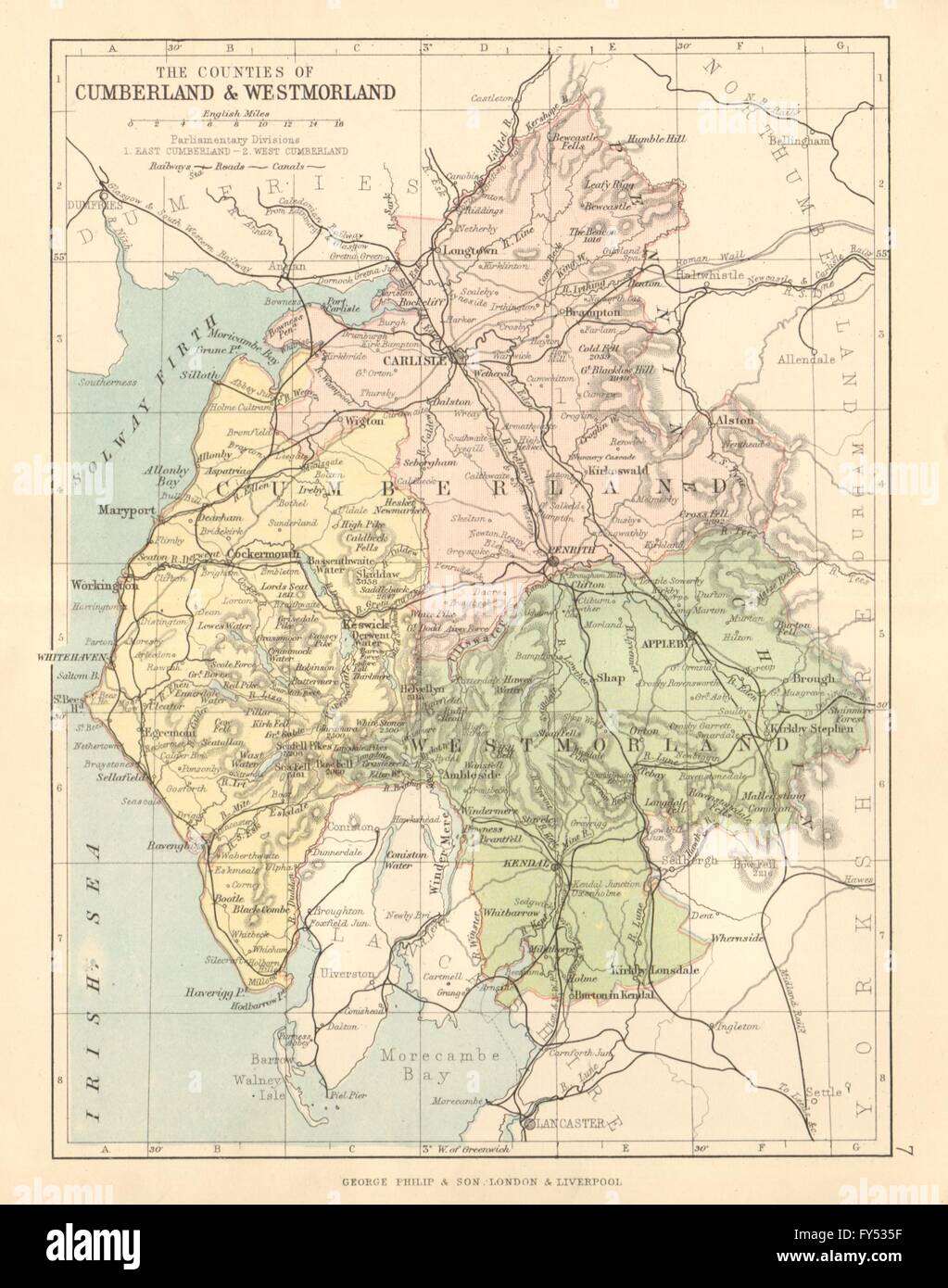 Vintage Map of Westmoreland