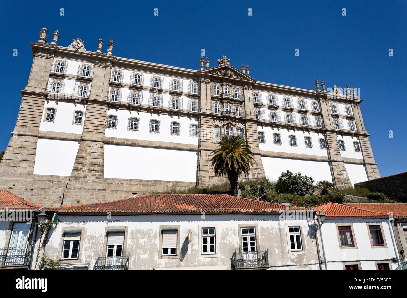 View of the Monastery of Santa Clara, built in neoclassical style in 1777 in Vila do Conde, Portugal Stock Photo