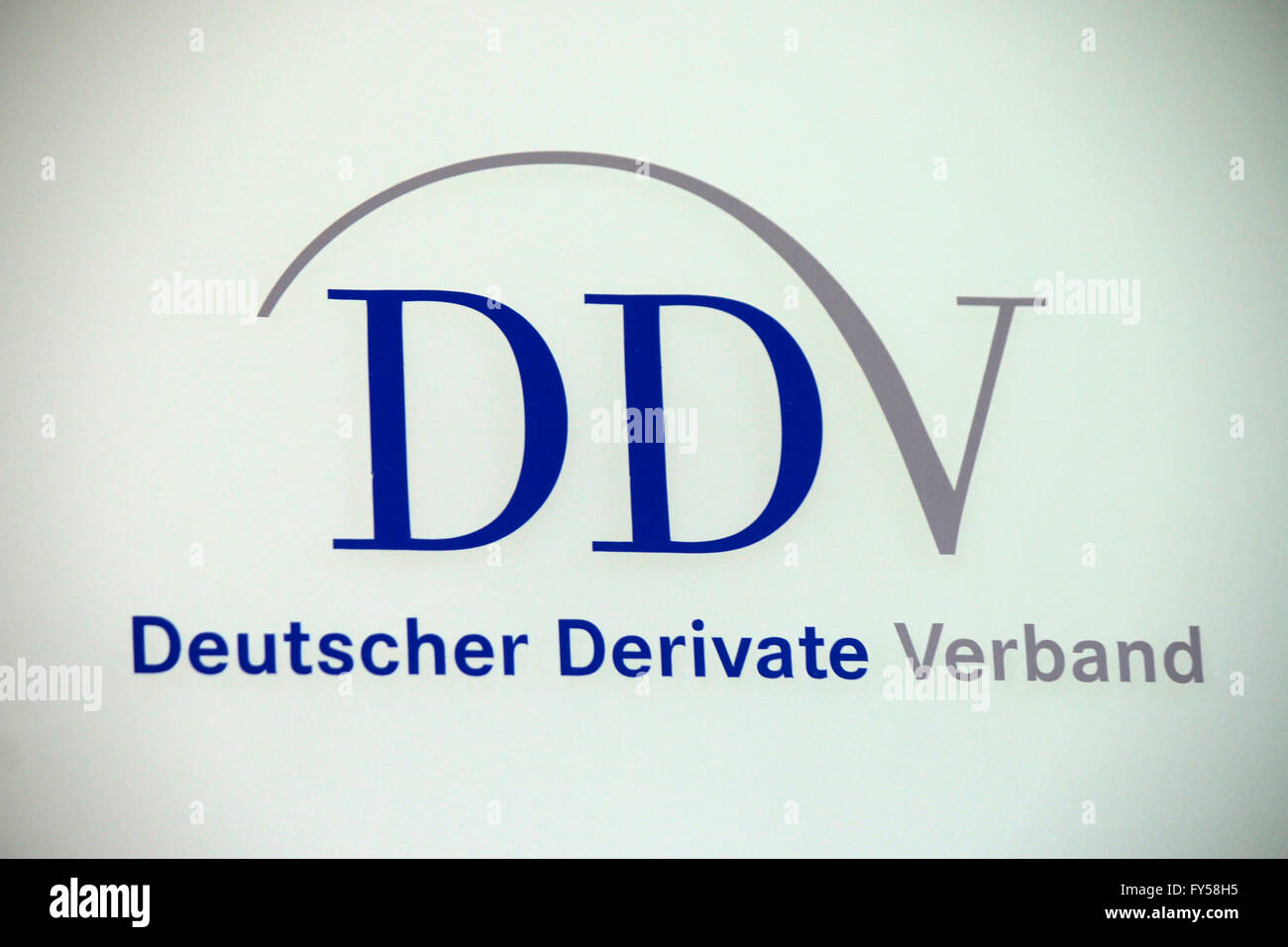 das Logo der Marke "DDV Deutscher Derivate Verband", Berlin. Stock Photo