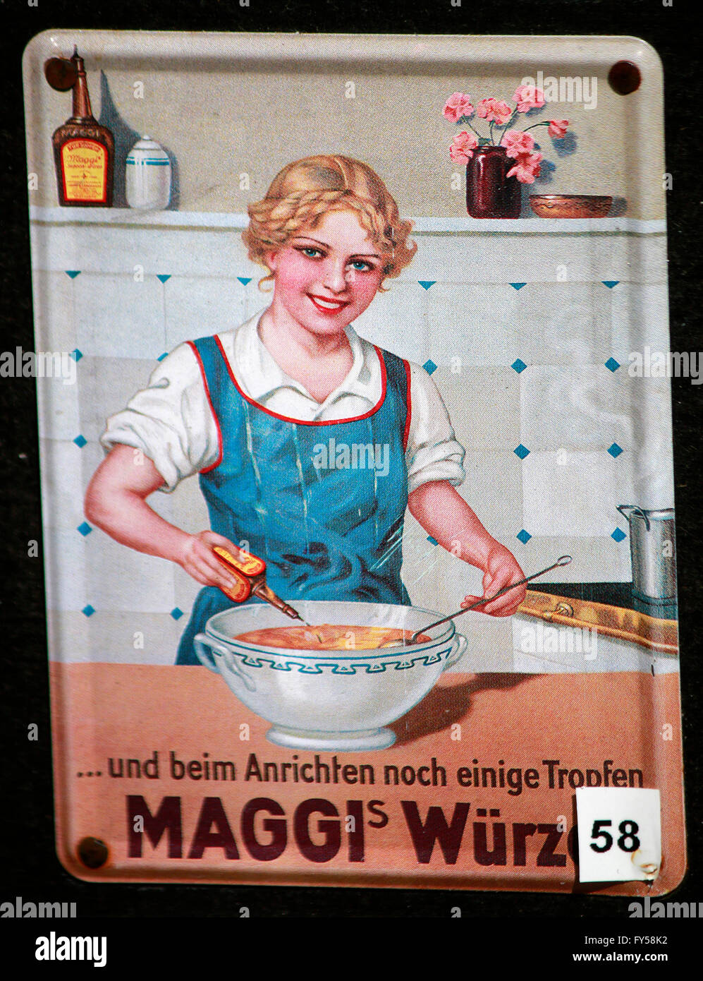 das Logo der Marke 'Maggi', Berlin. Stock Photo