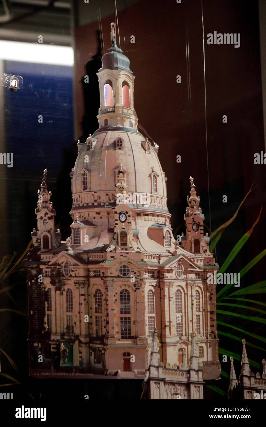 Modell der Frauenkirche, Dresden, Berlin. Stock Photo