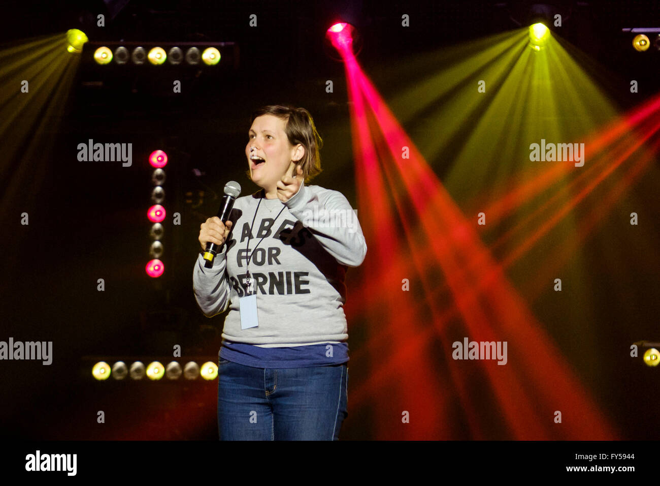 Teenage Cancer Trust Comedy Night on 19/04/2016 at Royal Albert Hall, London. Pictured:  Josie Long. Picture by Julie Edwards Stock Photo