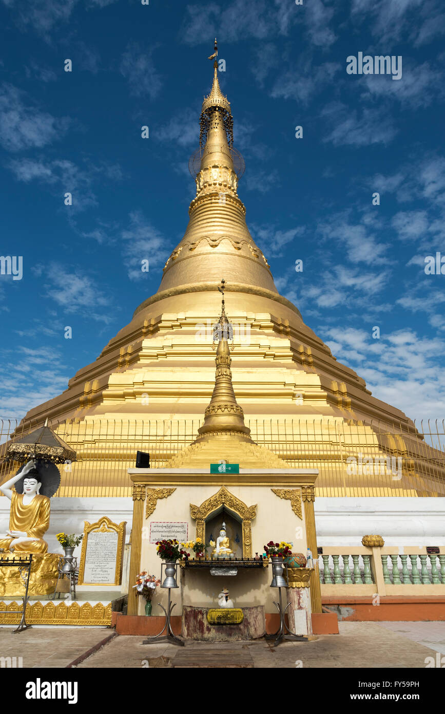 Uzina Pagoda, U Zina Paya, Mawlamyine or Mawlamyain, Mon State, Burma, Myanmar Stock Photo