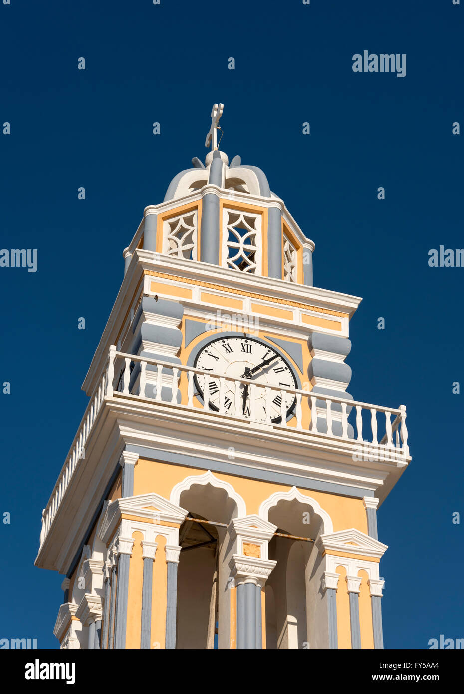 Church tower of the catholic cathedral of st john the baptist hi-res ...