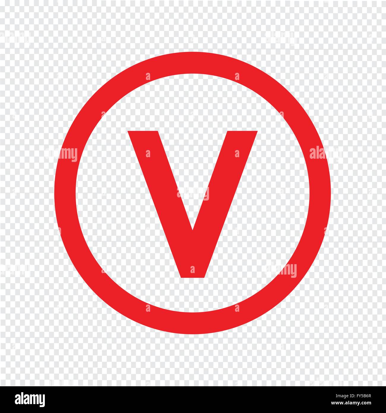 Basic font letter V icon Illustration design Stock Vector Image & Art ...