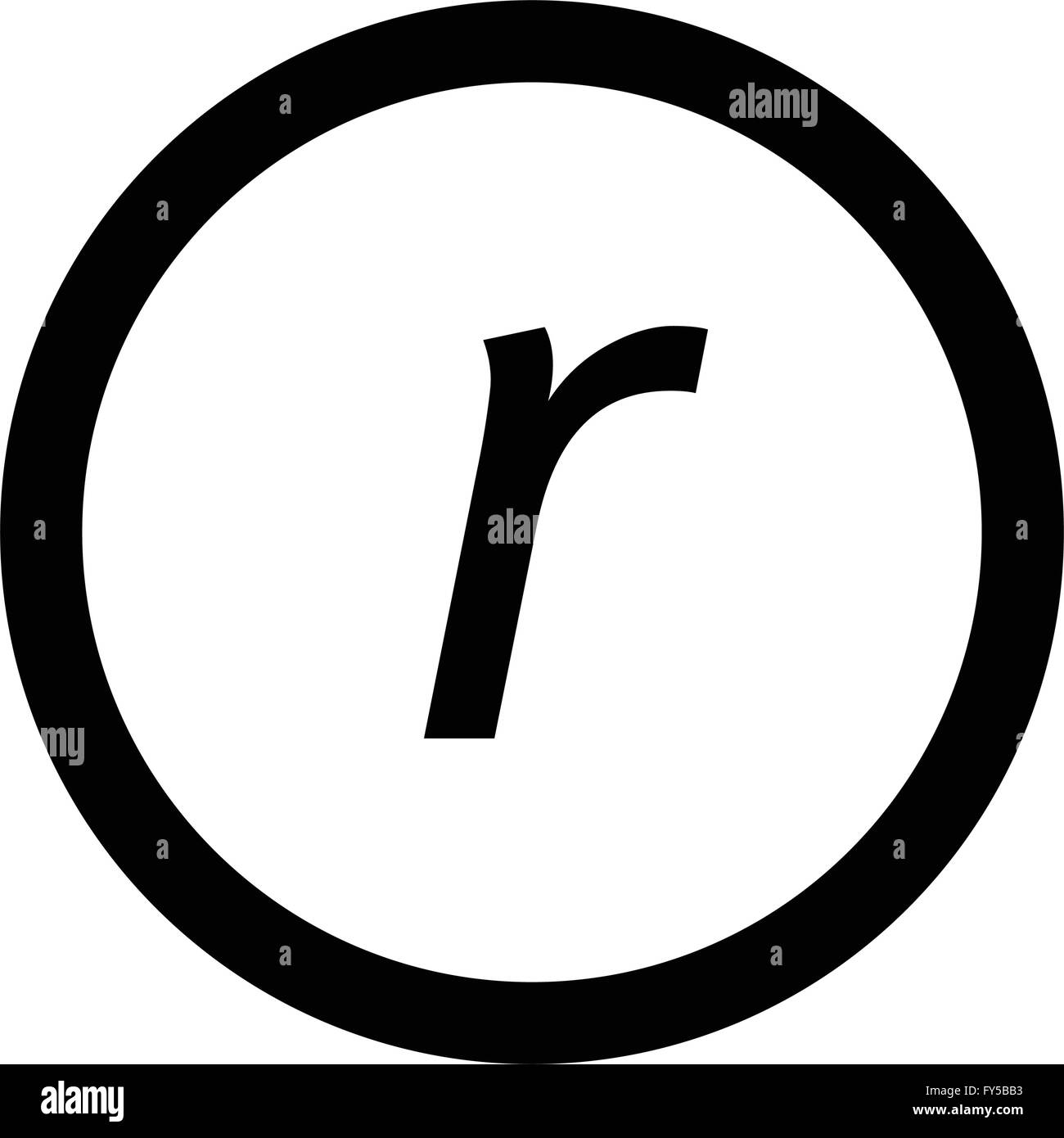 Basic font letter r icon Illustration design Stock Vector Image & Art ...