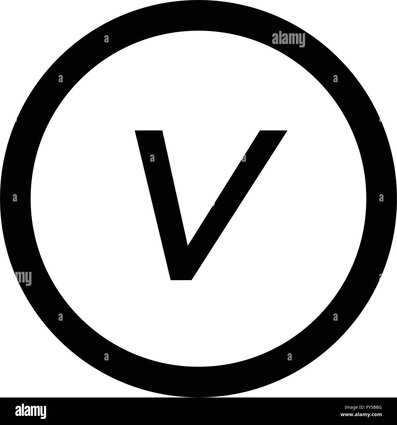 Basic font letter v icon Illustration design Stock Vector Image & Art ...