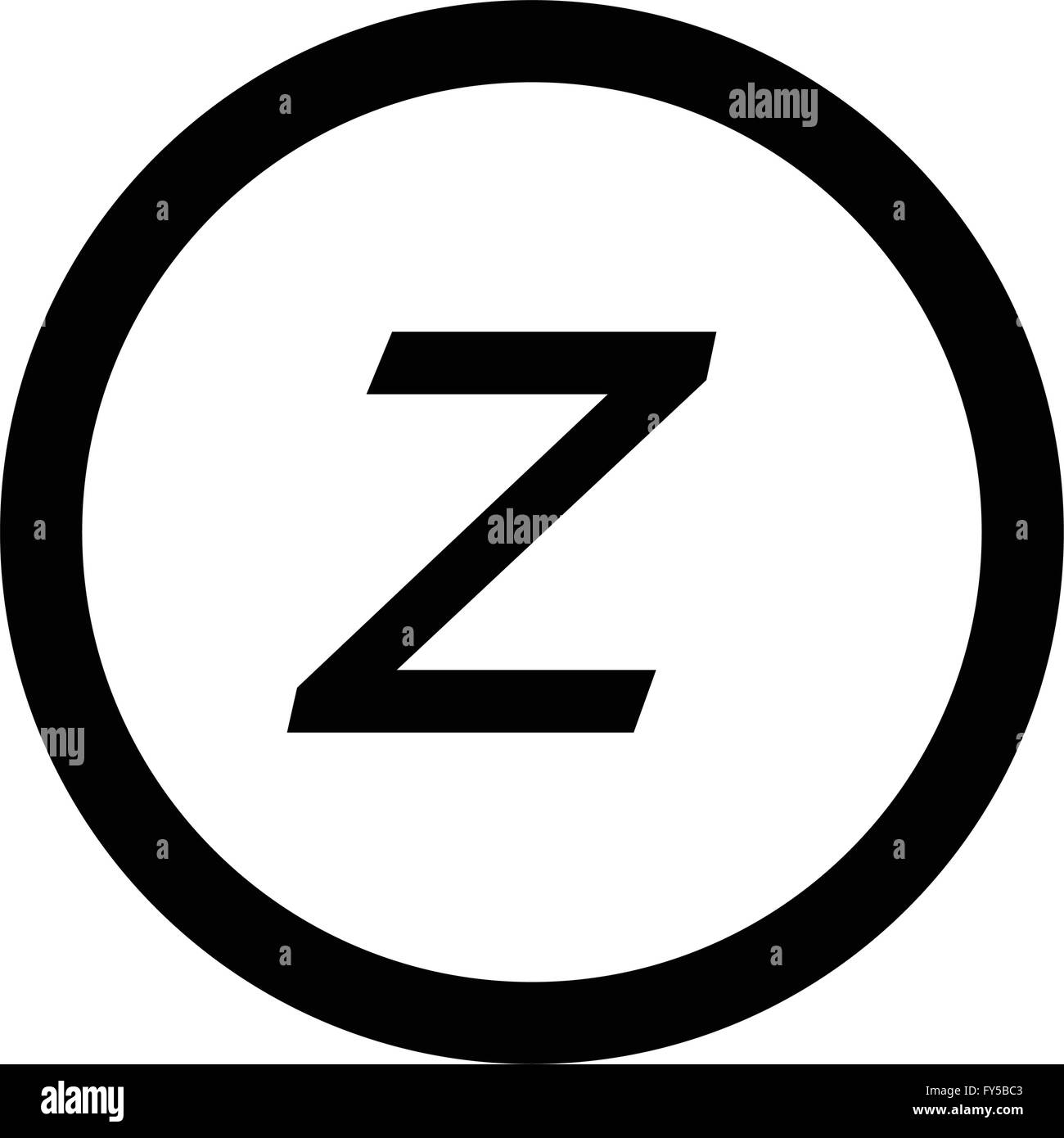 Basic font letter z icon Illustration design Stock Vector Image & Art ...