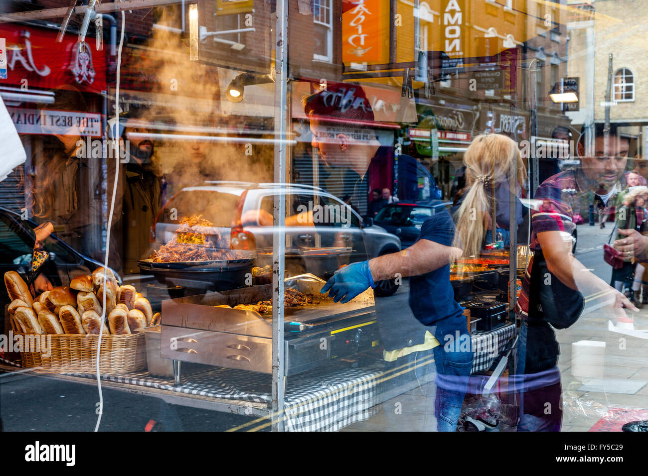 A Cafe In Brick Lane, London, UK Stock Photo Alamy