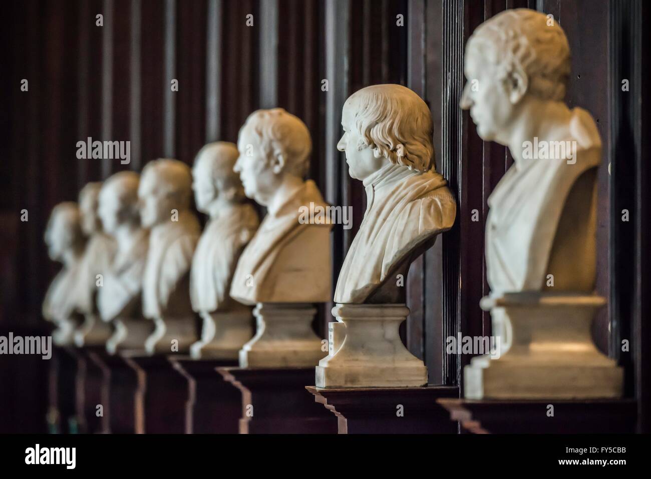 In the Trinity Library of Trinity College Dublin are busts of great historical philosophers. The