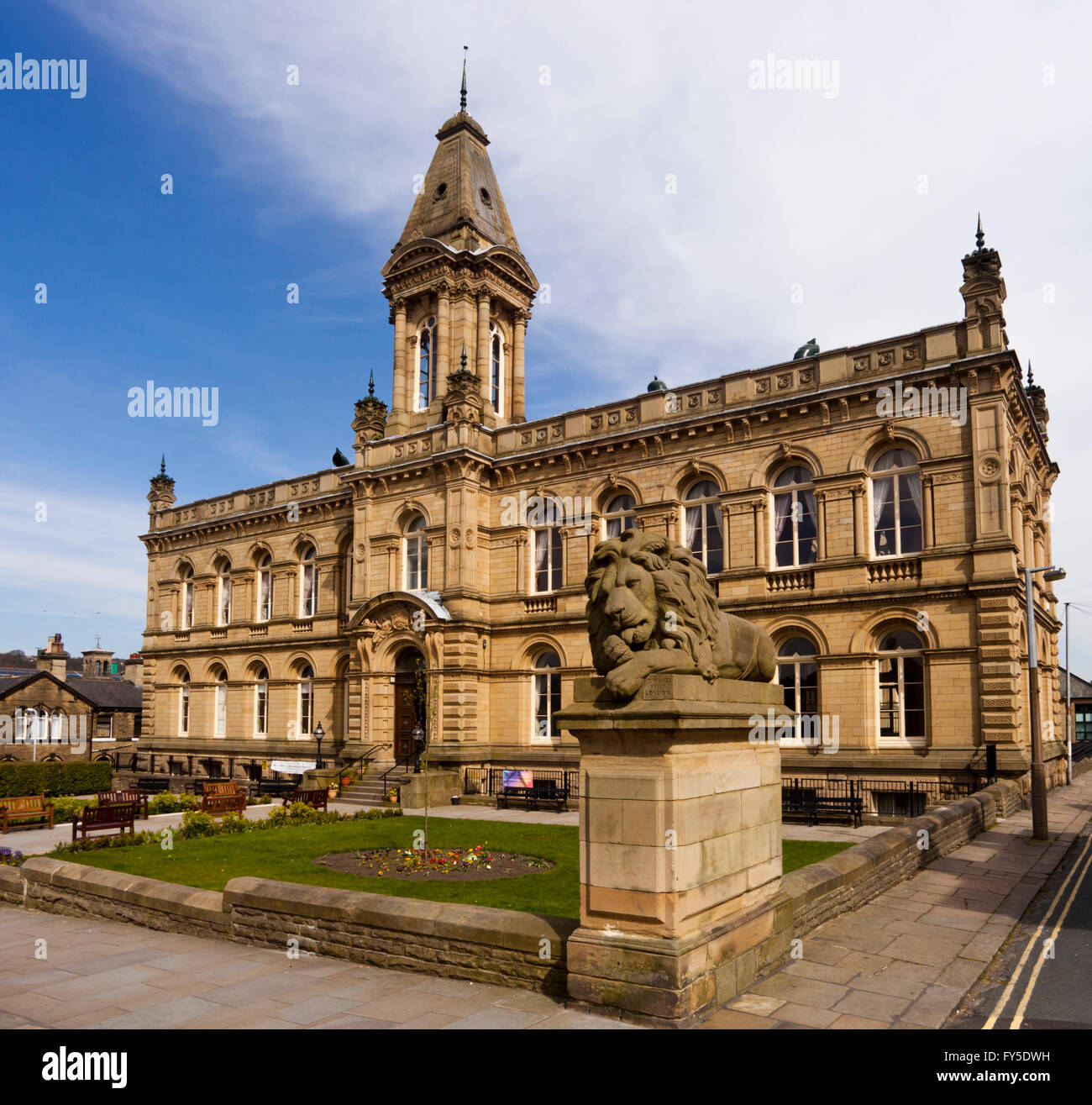 Victoria Hall in Saltaire, Bradford, West Yorkshire, England Stock Photo