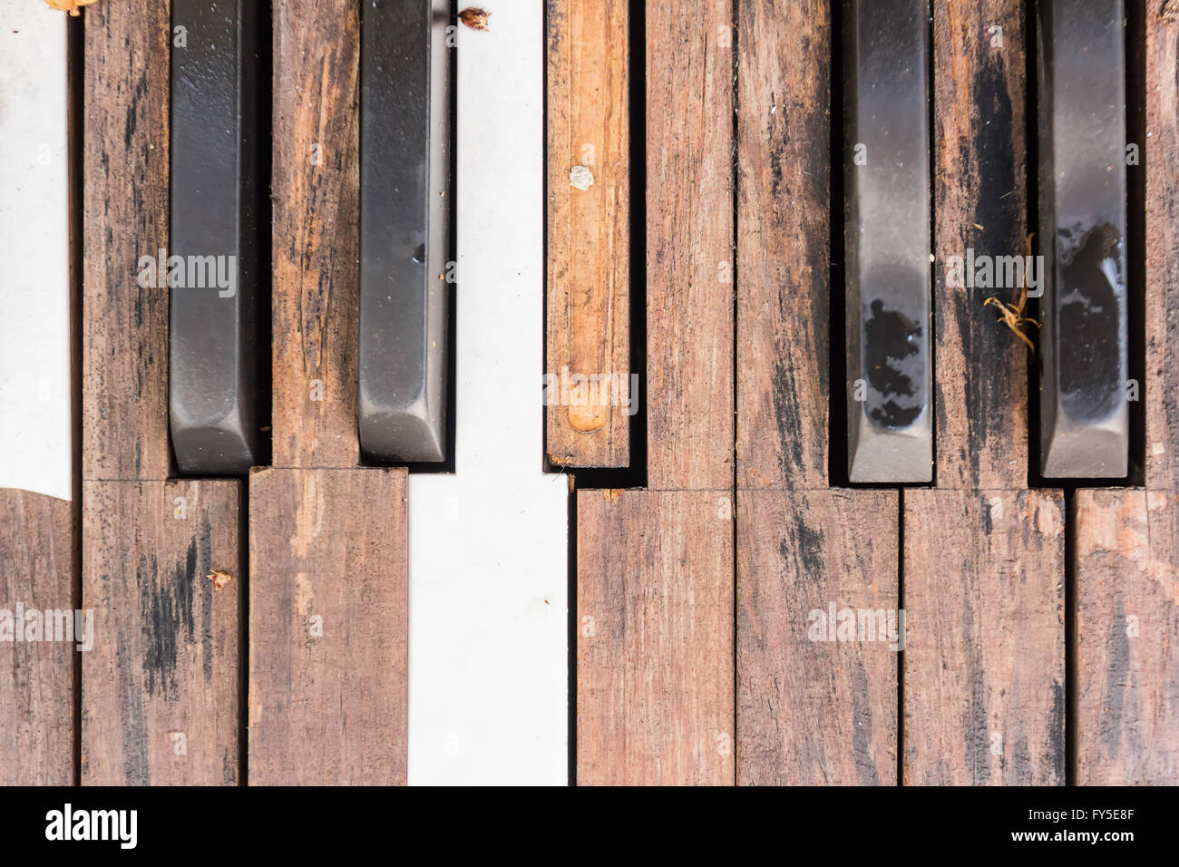 Broken Old Piano Keys Stock Photo Alamy