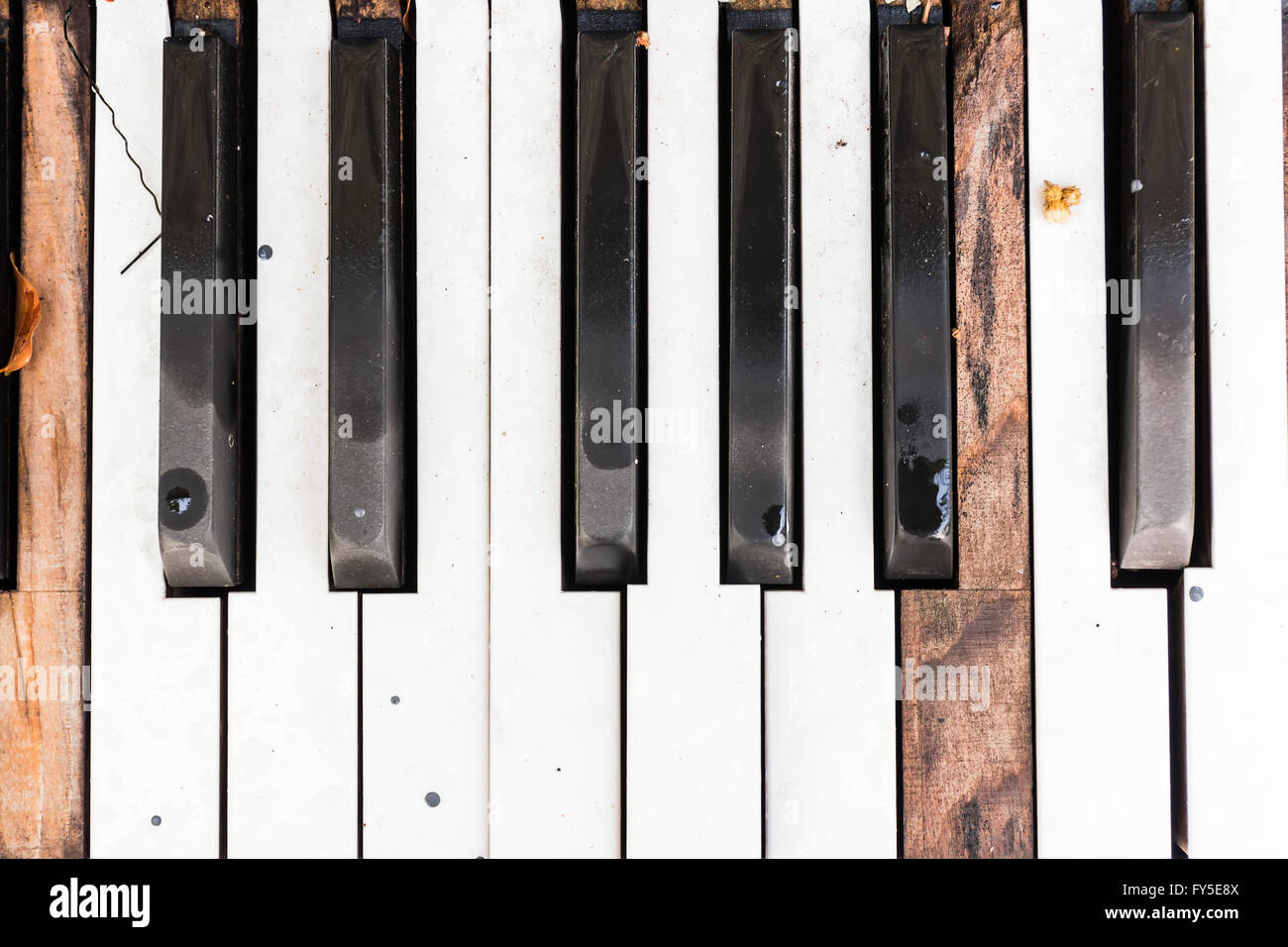 Broken Old Piano Keys Stock Photo Alamy
