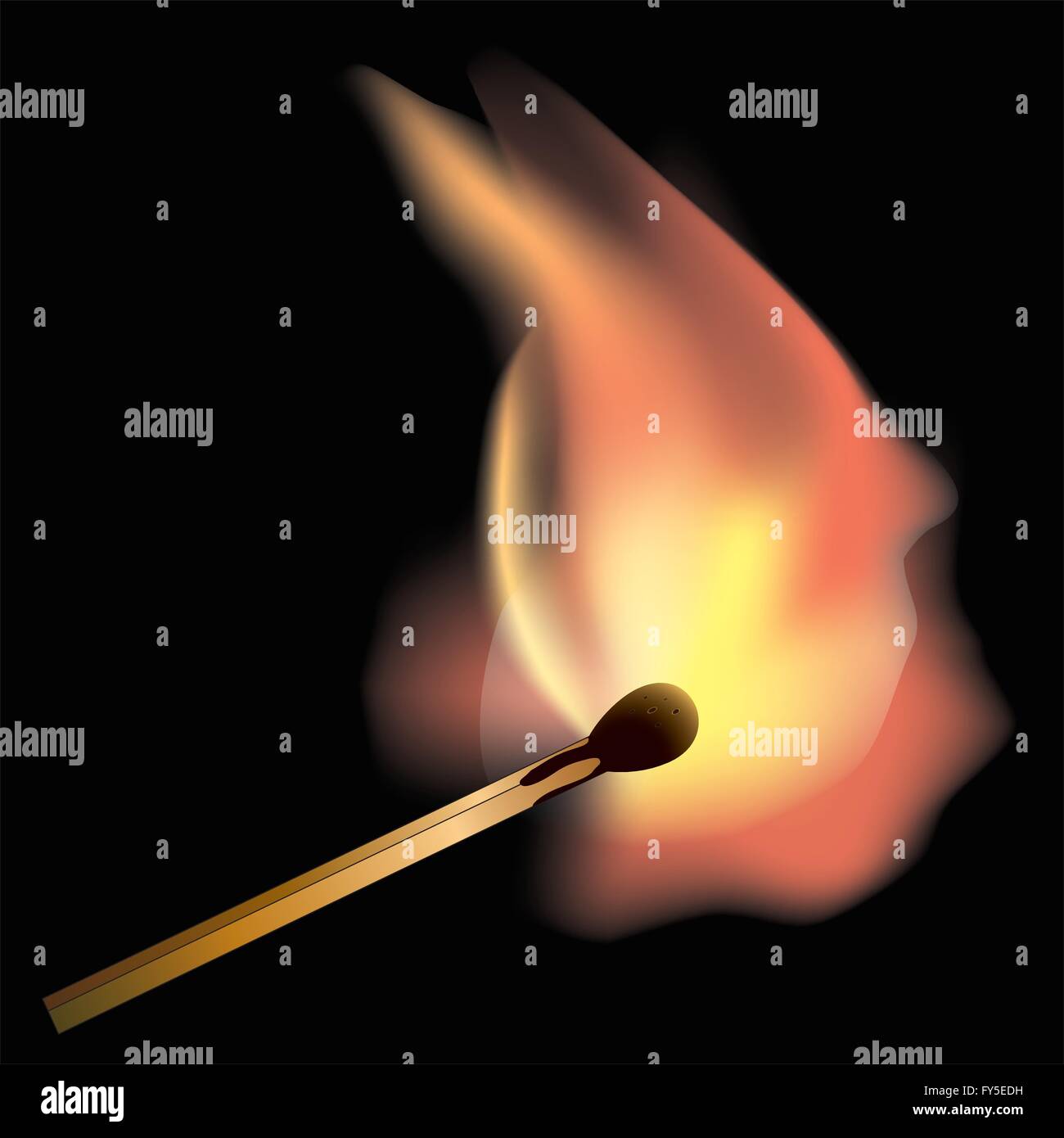 Burning a match Stock Vector Images Alamy