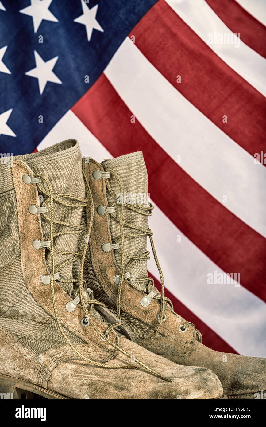 American army boots hi-res stock photography and images - Alamy