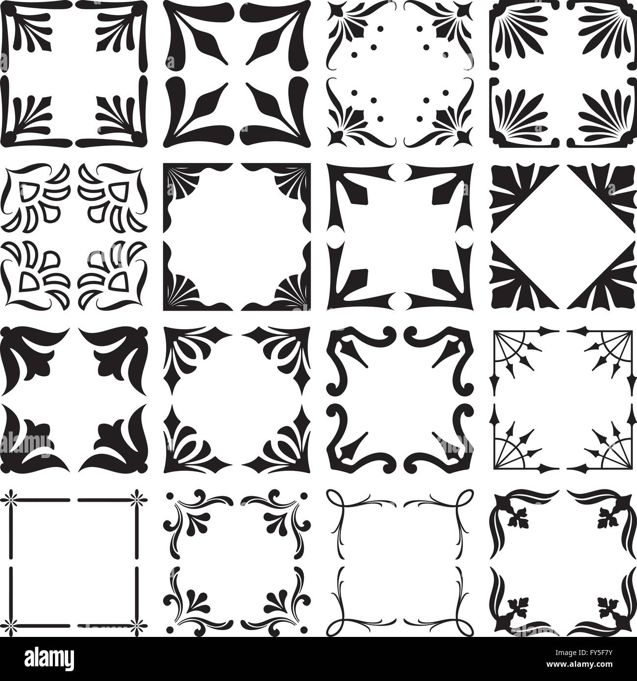 Collection of decorative corners and frames Stock Vector Image & Art Alamy