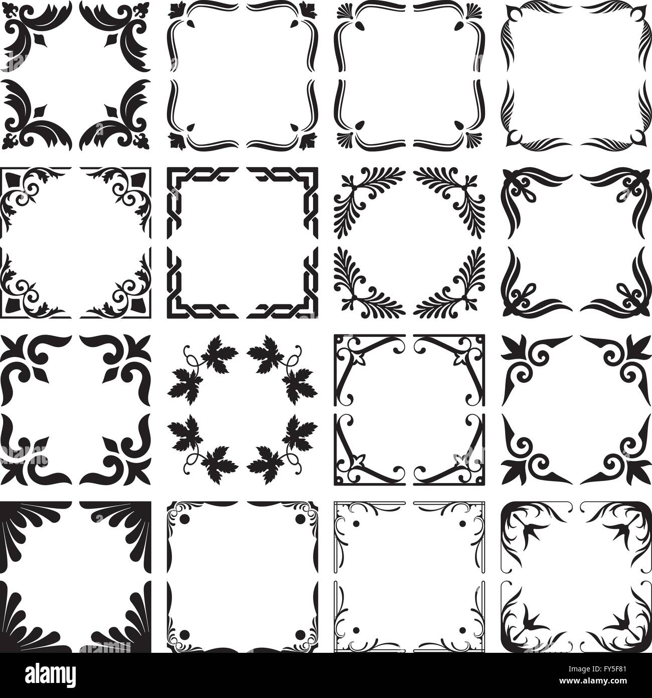 Collection of decorative corners and frames Stock Vector Image & Art Alamy