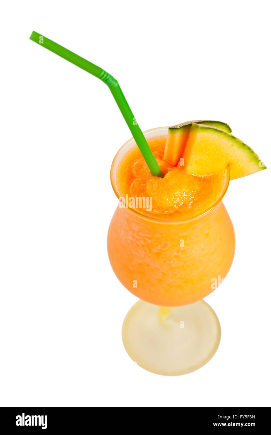Cantaloupe Melon Smoothie Stock Photo Alamy