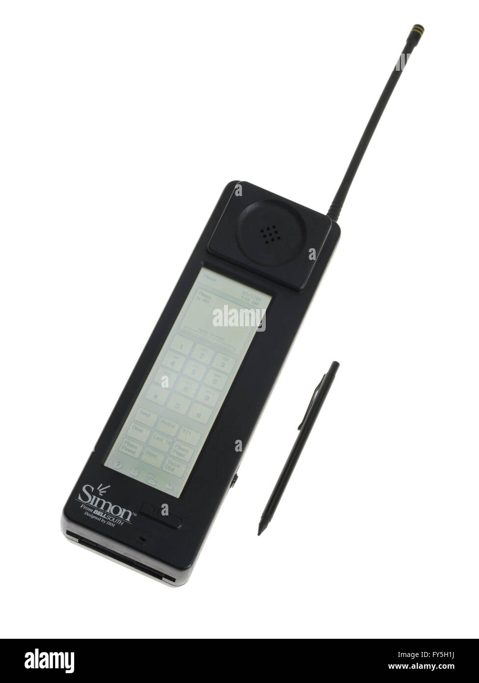 IBM Simon Personal Communicator  1st smart phone, designed by IBM for Bell South released  August 16, 1994 with PDA  touchscreen Stock Photo