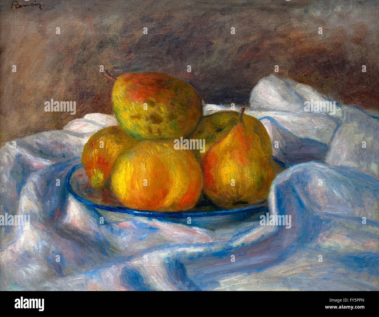Apples and Pears, Pommes et Poires, by Pierre-Auguste Renoir, 1890-95,Musee de L'Orangerie, Paris, France, Europe Stock Photo