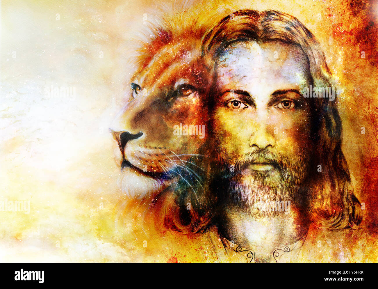 colorful paintings jesus  1000+ images about Aslan the Great Lion