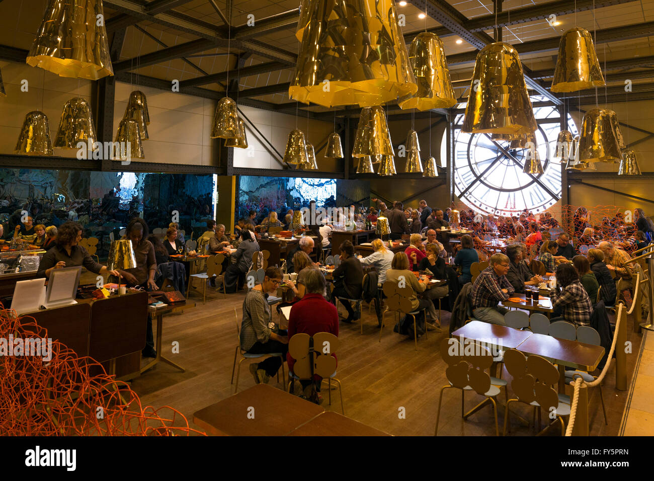 Cafe Campana in the Musee D'Orsay, Paris, France. Stock Photo