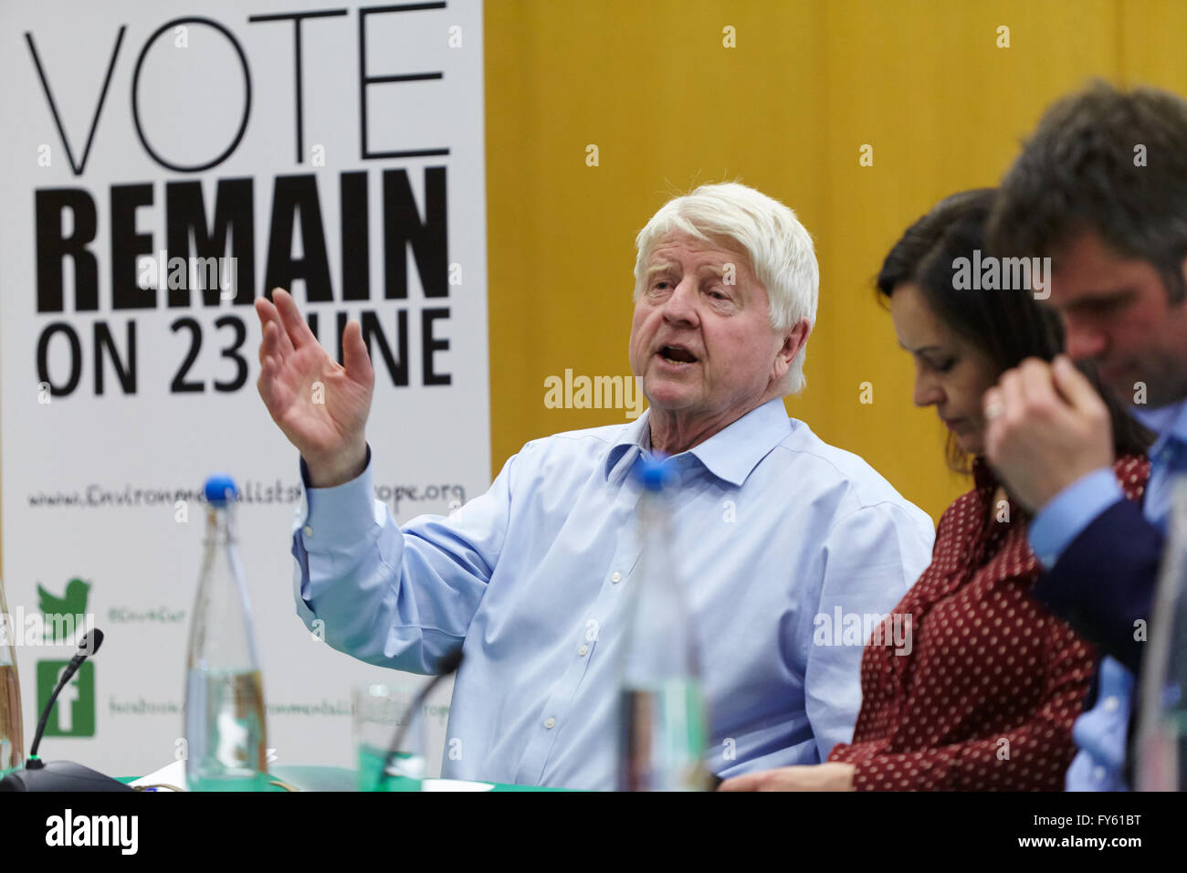 London, UK. 21st April, 2016.  Friends of the Earth and Environmentalists for Europe Remain Campaign Rally. Held at King's College London. UK. 21st April 2016 © Sam Barnes/Alamy Live News Credit:  Sam Barnes/Alamy Live News Stock Photo
