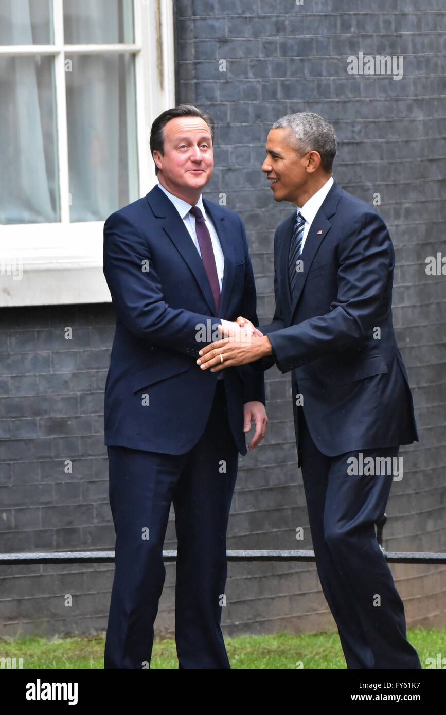 Downing Street, London, UK. 22nd April 2016. President Obama visits ...