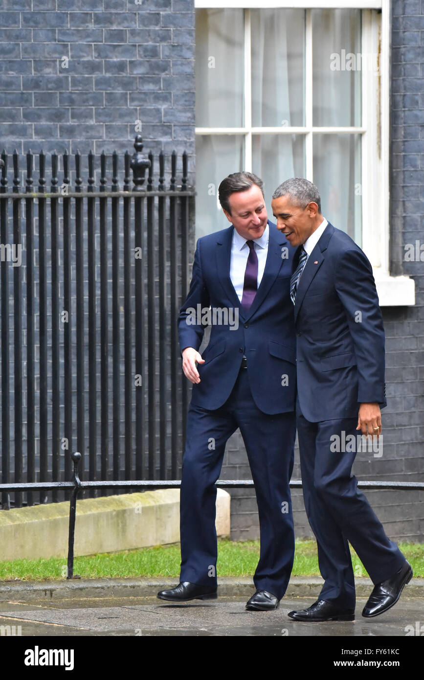 Downing Street, London, UK. 22nd April 2016. President Obama visits ...
