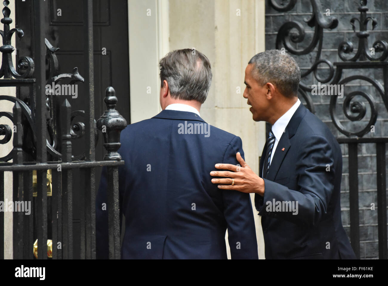 Downing Street, London, UK. 22nd April 2016. President Obama visits ...
