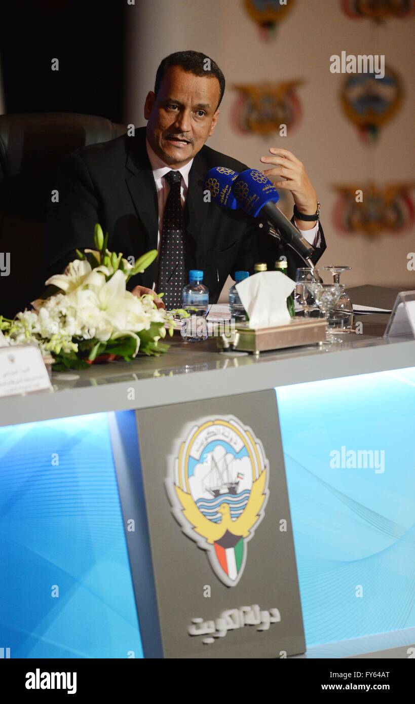 Kuwait. 22nd Apr, 2016. United Nations Special Envoy to Yemen Ismail