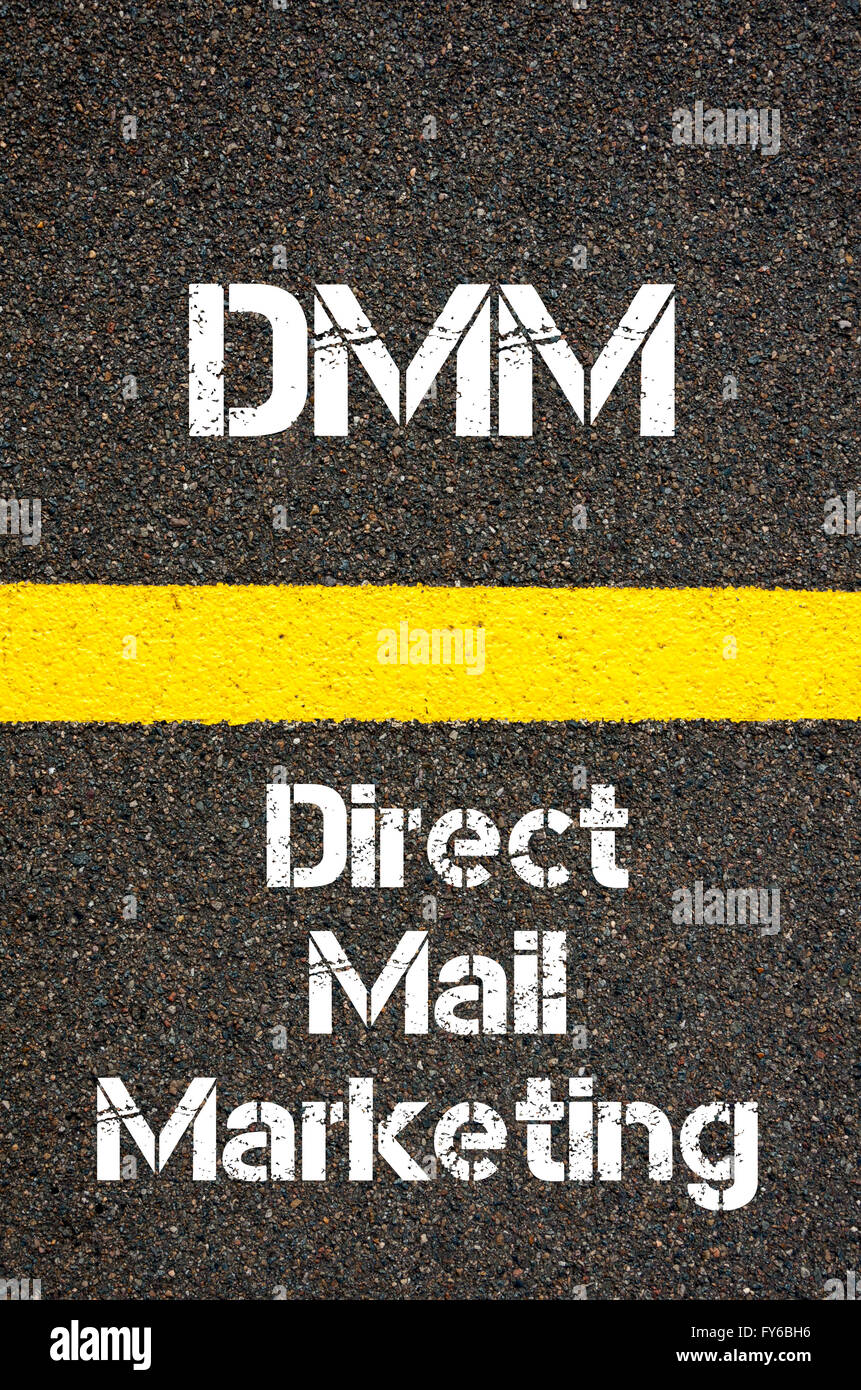 Concept image of Business Acronym DMM Direct Mail Marketing written