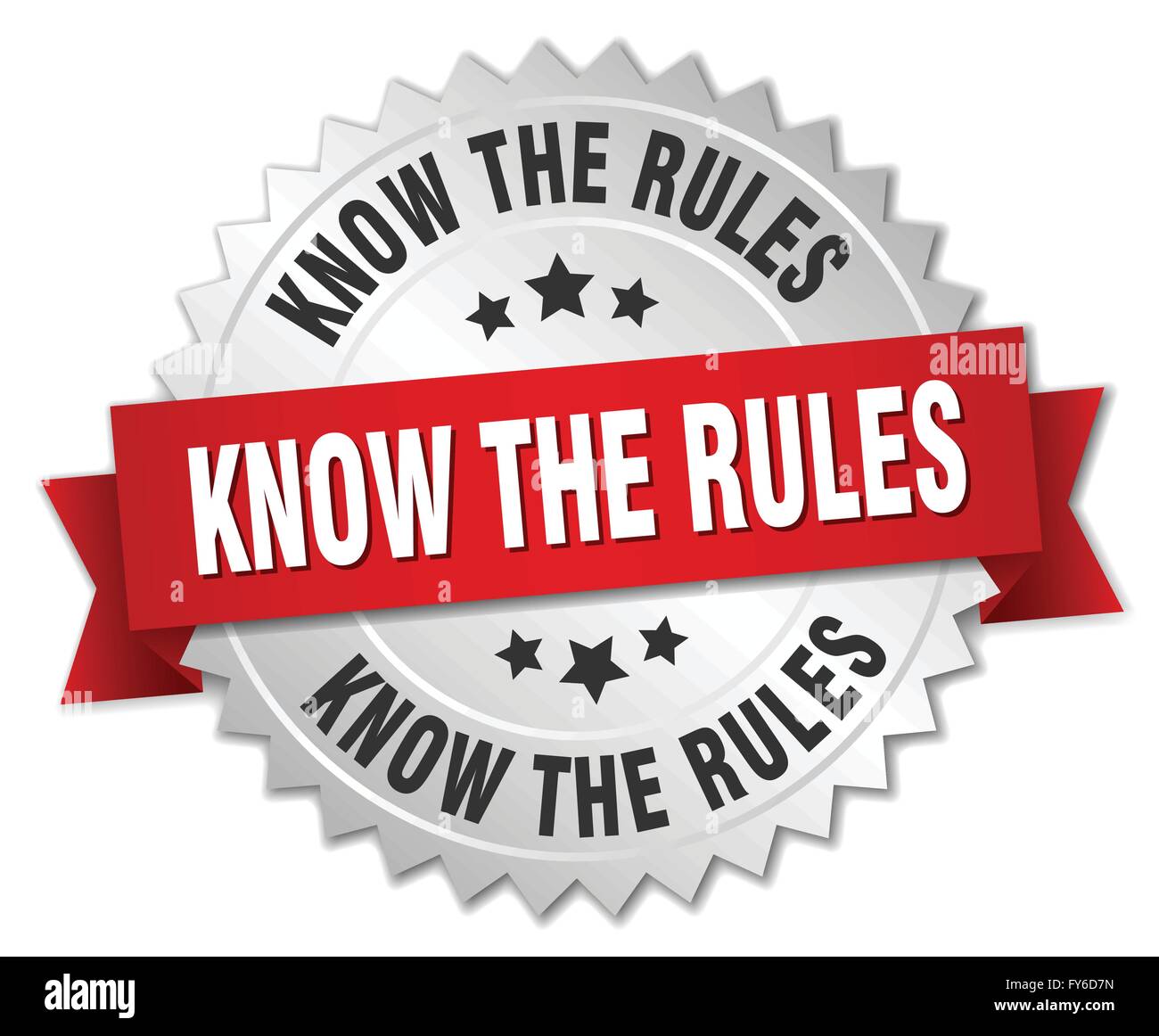 You Rule Ribbon Know red ribbon in 3d hi-res stock photography and images - Alamy