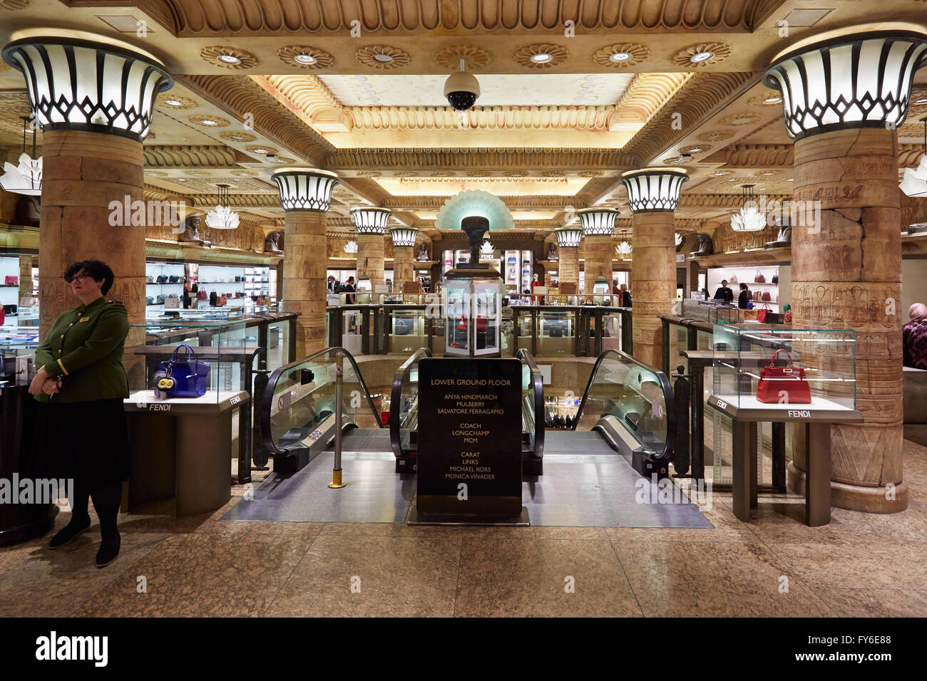 Harrods department store interior in London Stock Photo