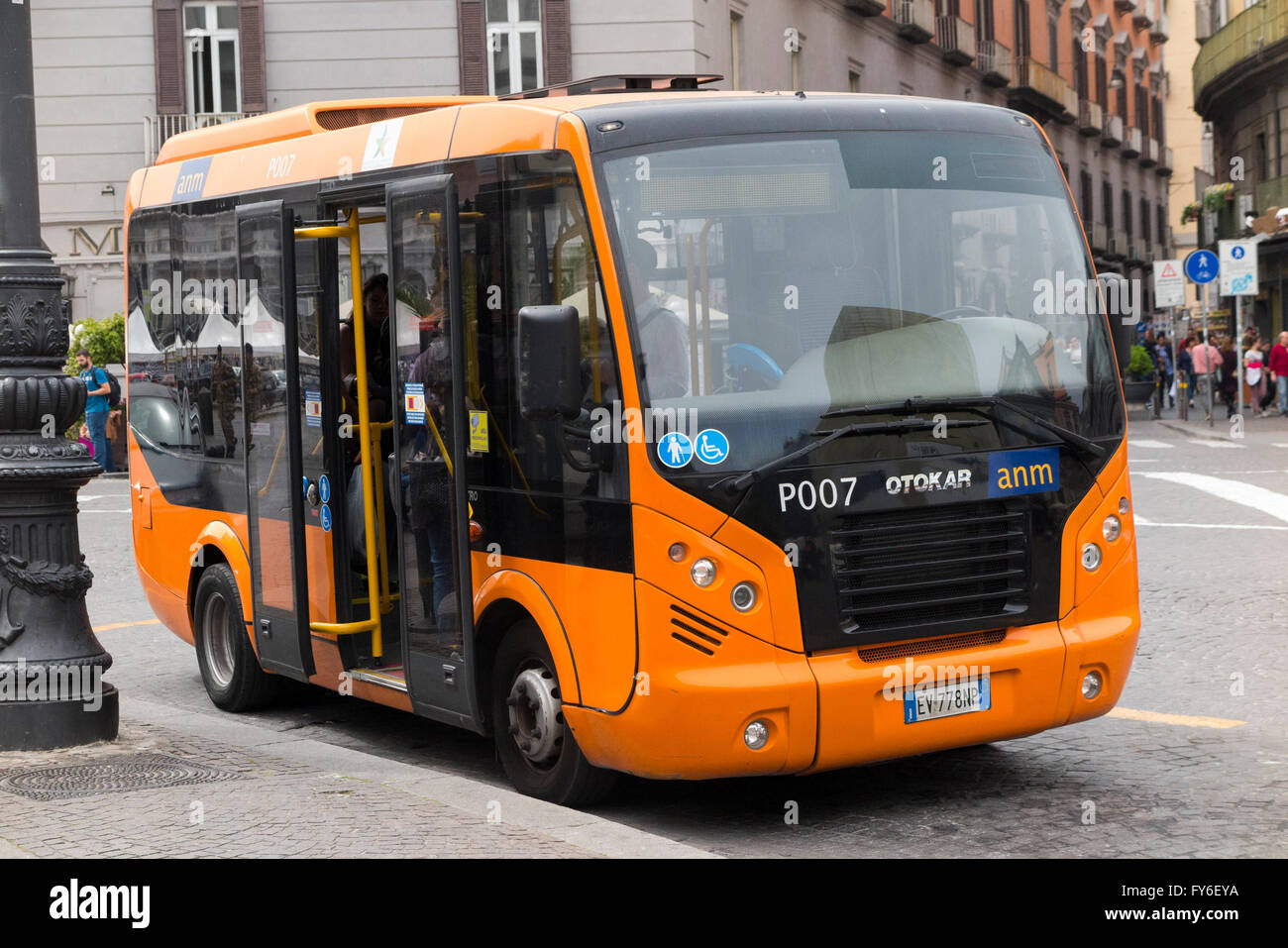 Otokar bus / coach / Minibus on the streets of Naples, Italy Stock ...