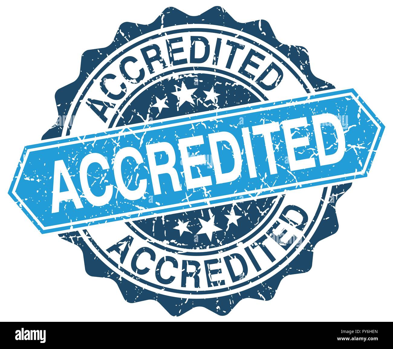 accredited blue round grunge stamp on white Stock Vector Image & Art ...