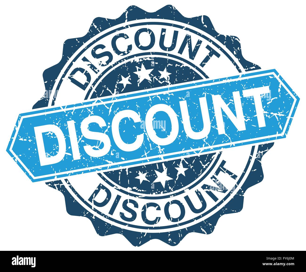 discount blue round grunge stamp on white Stock Vector Image & Art - Alamy