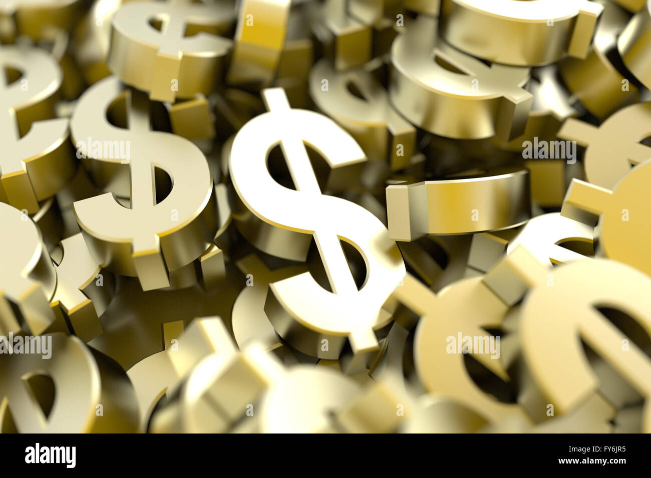Dollar Symbols Golden Background Finance And Economy Concepts Stock Photo Alamy