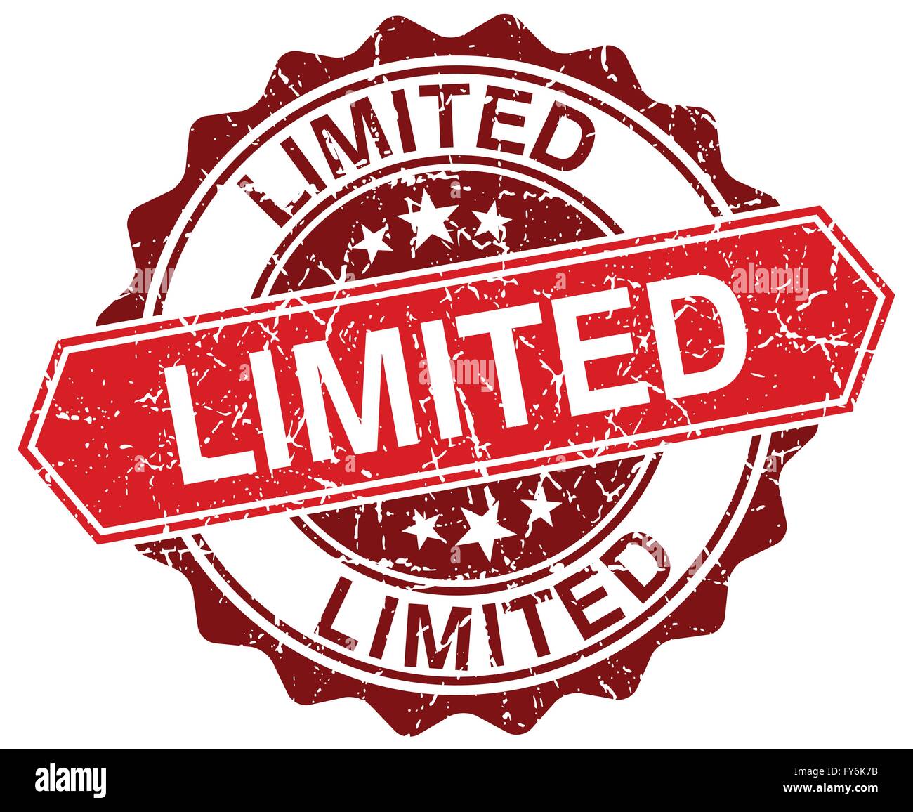 limited red round grunge stamp on white Stock Vector Image & Art - Alamy
