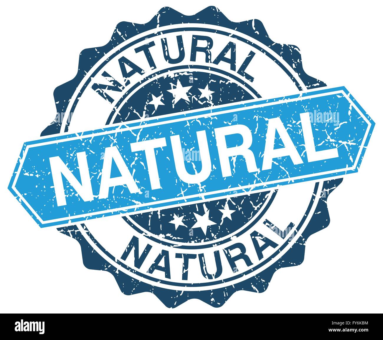 natural blue round grunge stamp on white Stock Vector Image & Art - Alamy