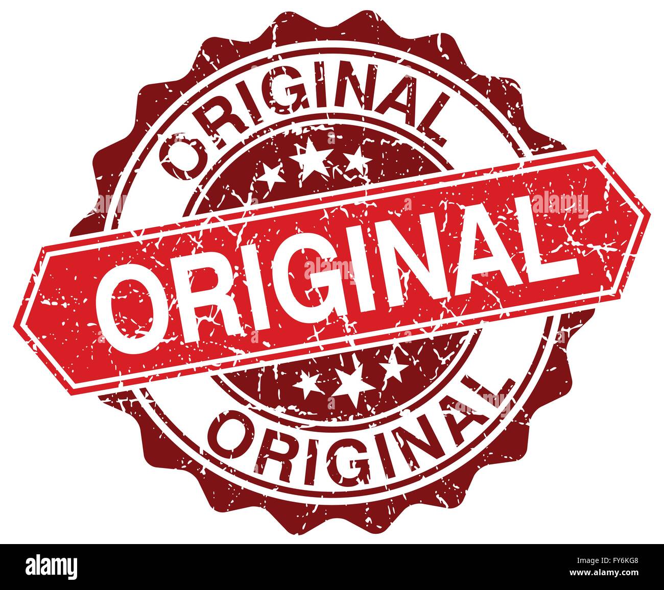 original red round grunge stamp on white Stock Vector Image & Art - Alamy