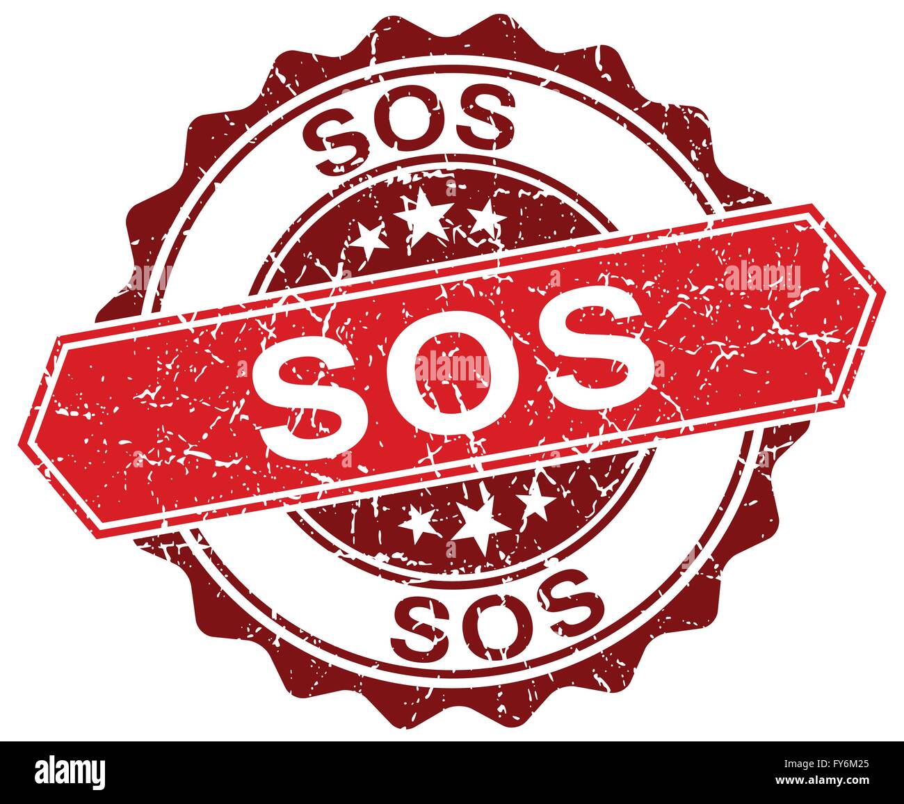 sos red round grunge stamp on white Stock Vector Image & Art - Alamy