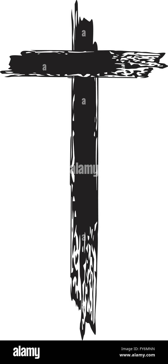 Christian cross grunge vector illustration Stock Vector Image & Art - Alamy