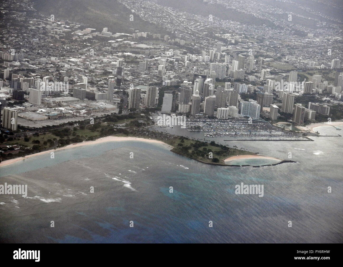 Aerial ala moana beach park hi-res stock photography and images - Alamy