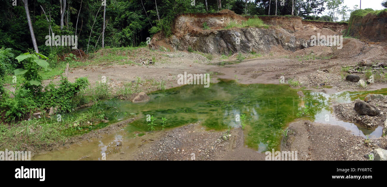 Wet Abandon Quarry in Costa Rica Stock Photo