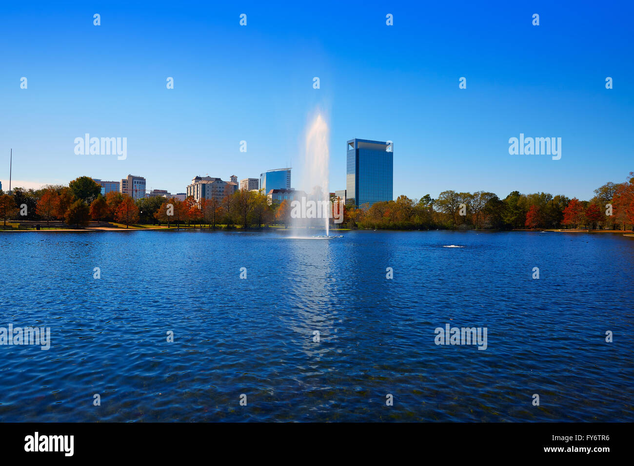 Houston Hermann park conservancy Mcgovern lake in Texas Stock Photo Alamy
