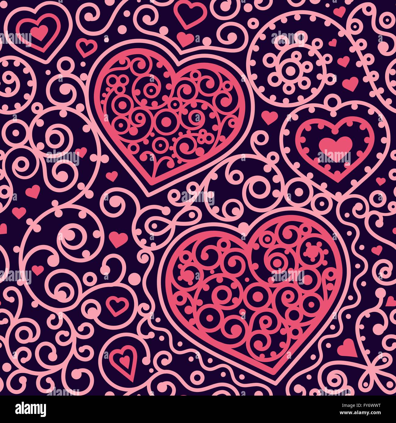Seamless hearts pattern Stock Vector Image & Art - Alamy