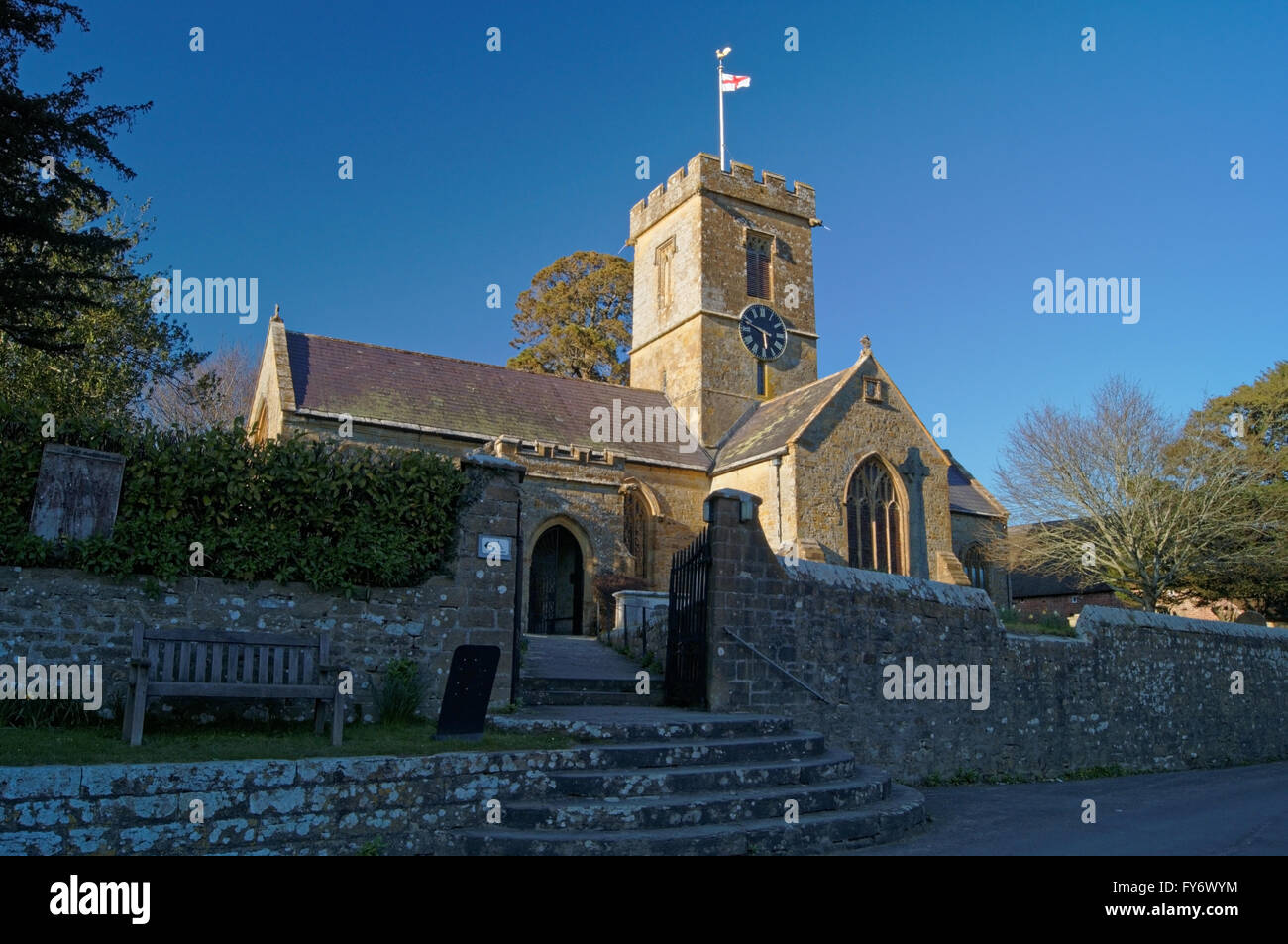 UK,Dorset,Symondsbury,St John the Baptist Church Stock Photo